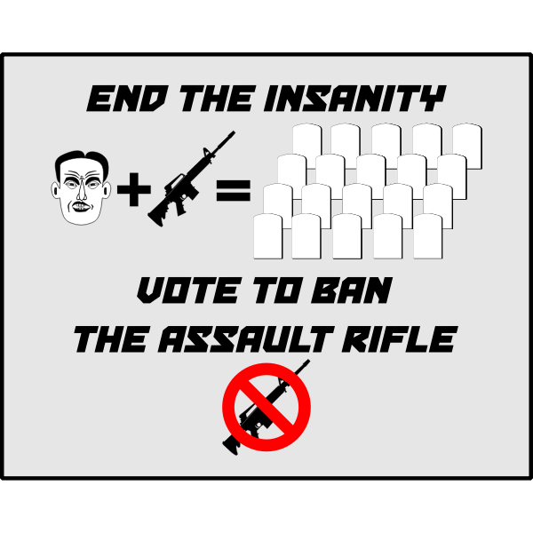 Ban assault rifles | Free SVG