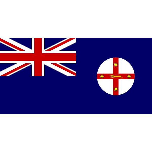 Vector drawing of flag of New South Wales