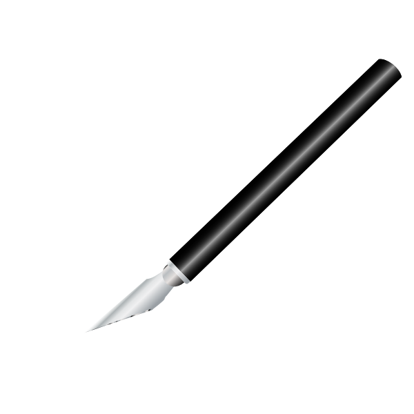 Vector clip art of x-acto style knife