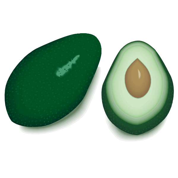 Avocado with insides