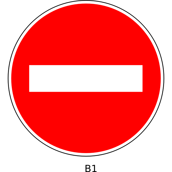 No entry traffic order sign vector graphics