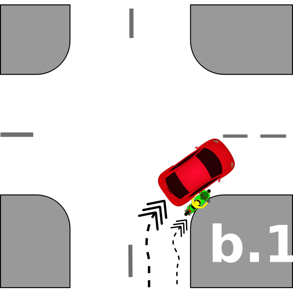 Traffic crash pictogram
