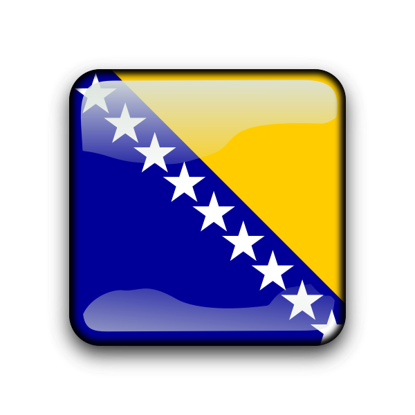 Bosnia and Herzegovina flag button
