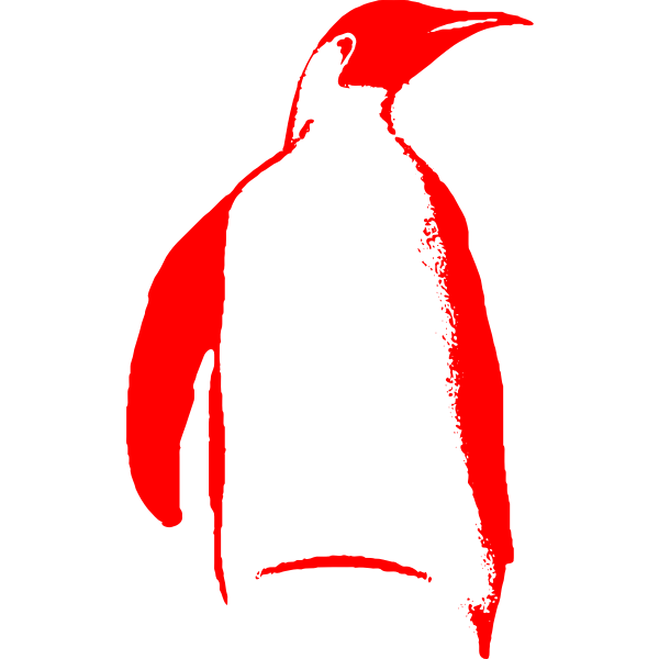 Red tux outline vector image