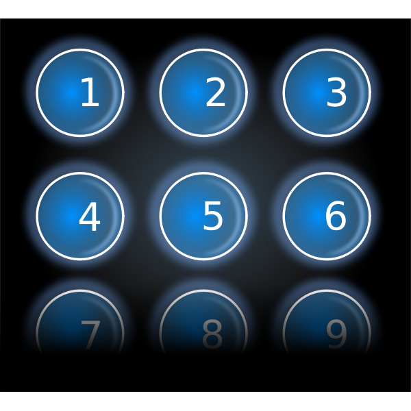 Dial numbers vector illustration