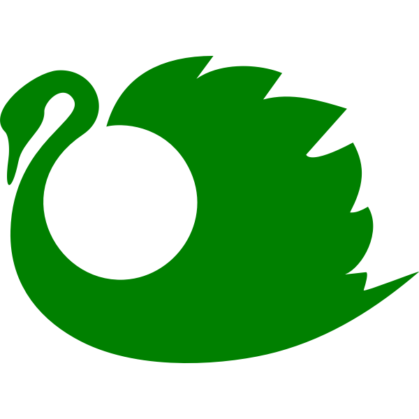 Vector clip art of swan