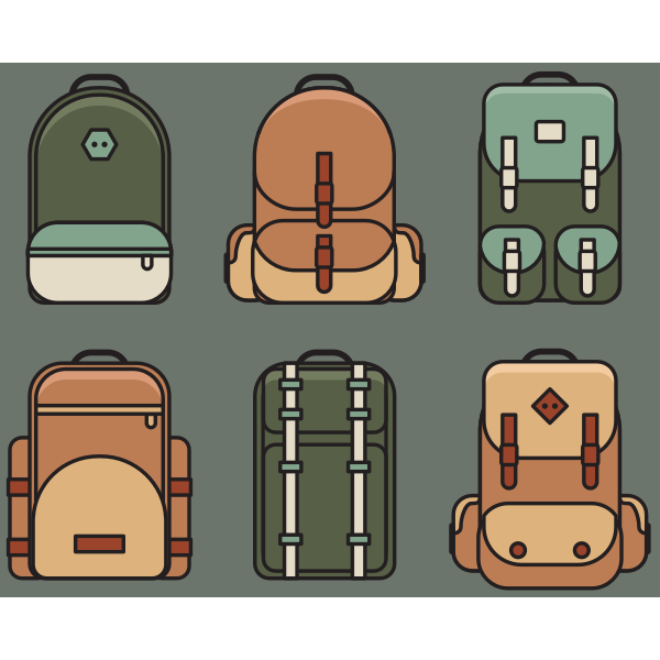 Backpacks set | Free SVG