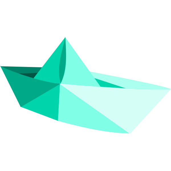 Vector illustration of paper boat