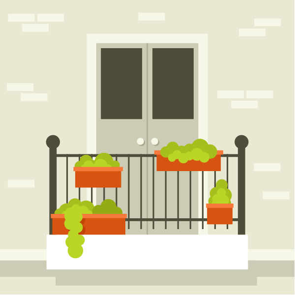 A decorated balcony