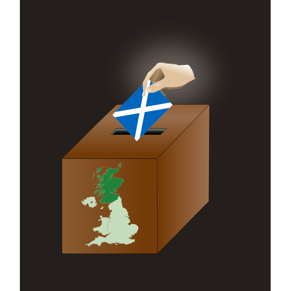 Scottish independence vote vector image