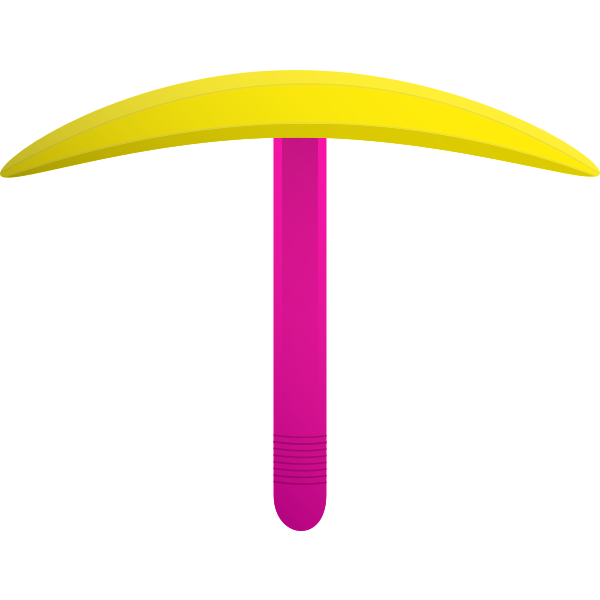 Vector drawing of banana pickaxe