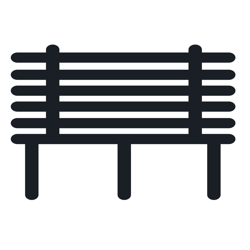 Park bench silhouette