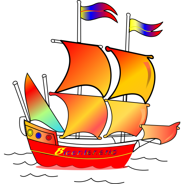 Colorful sailboat | Free SVG