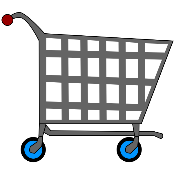 Supermarket trolley vector drawing | Free SVG