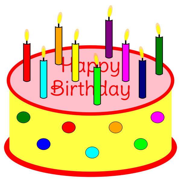 Flickering Candle Birthday Cake | Free SVG