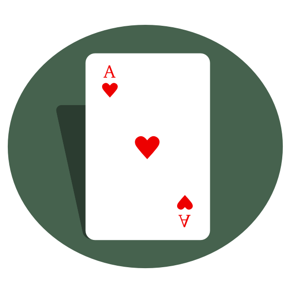 Ace of hearts playing card vector drawing