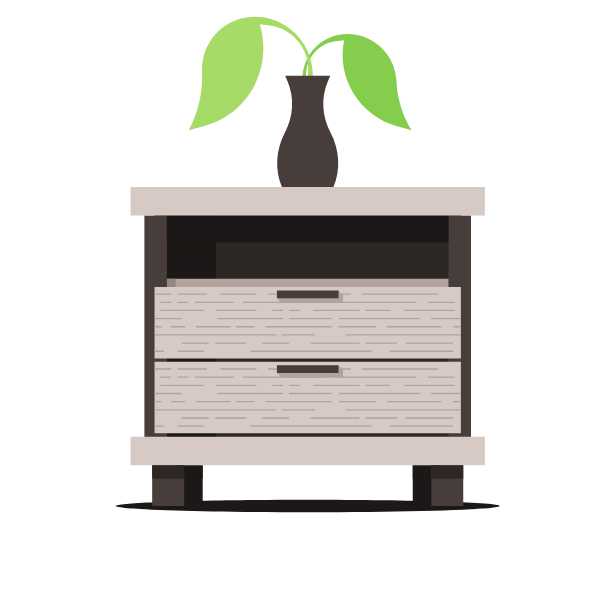A bedside table