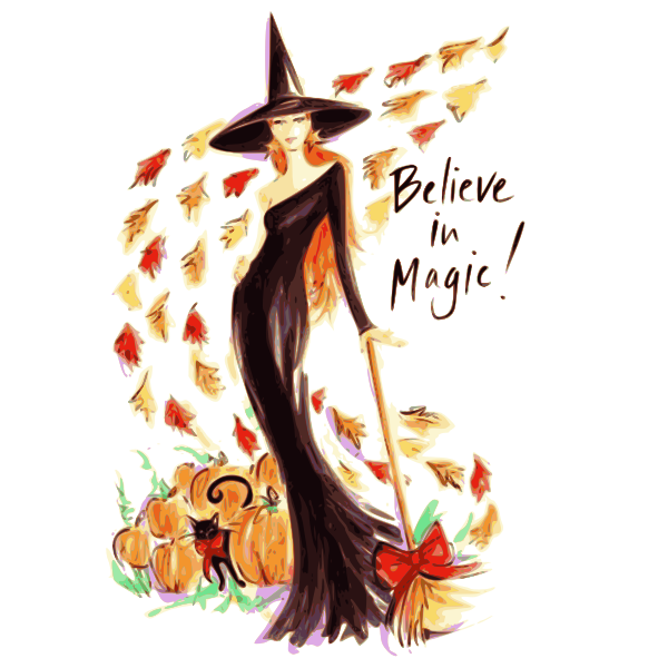 Pretty witch illustration