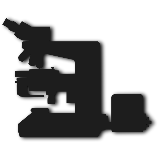 Microscope silhouette vector drawing