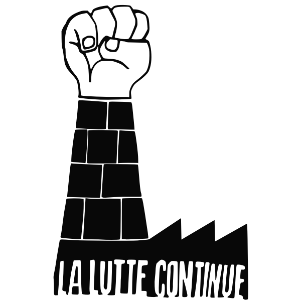 The struggle continues poster vector image