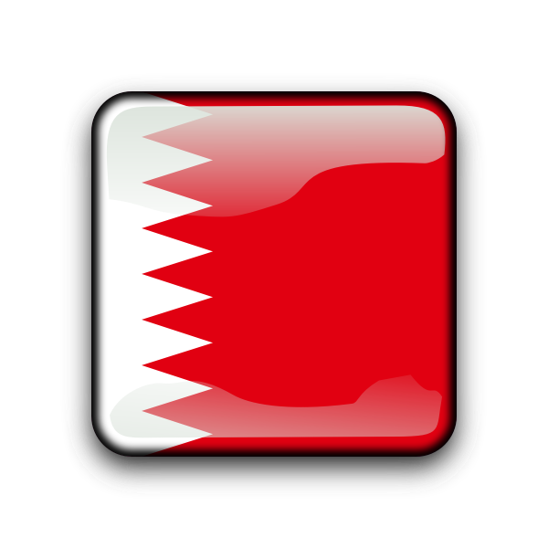 Bahrain vector flag button
