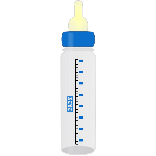 Baby bottle vector.