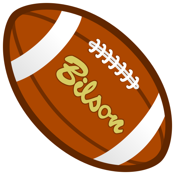 Brown rugby ball vector graphics