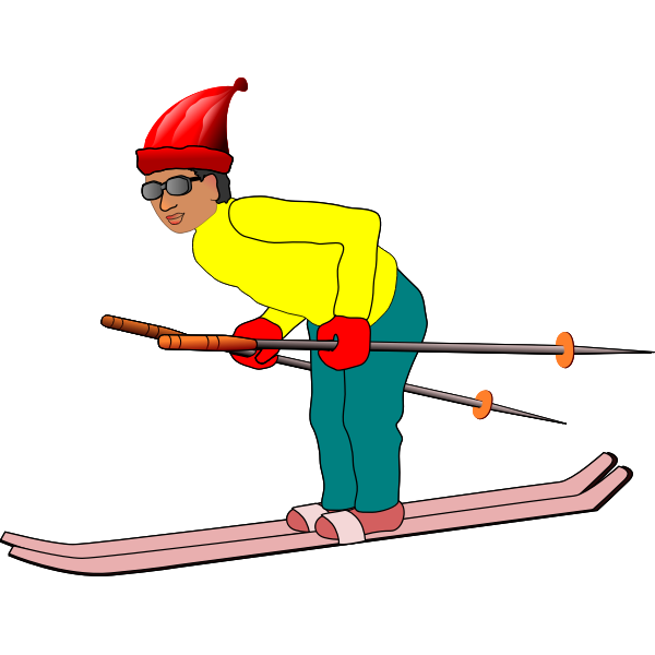 Skier vector image