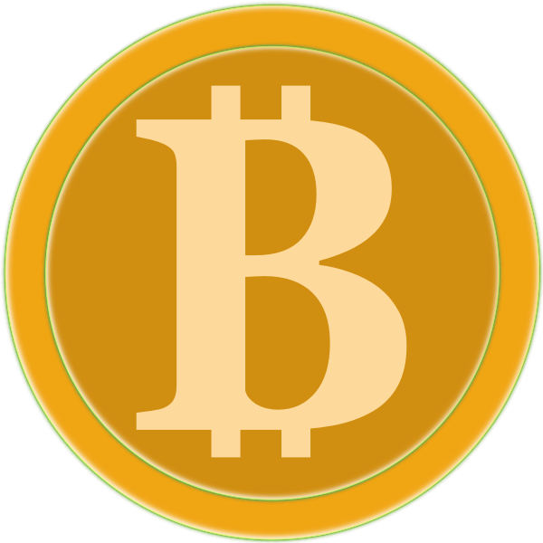 Coin of golden Bitcoin