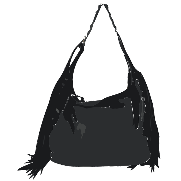 black handbag tassles