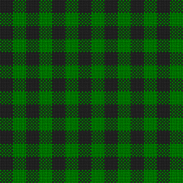 Black and green plaid cloth