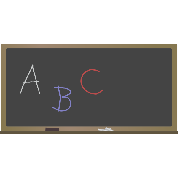 Blackboard with letters vector image