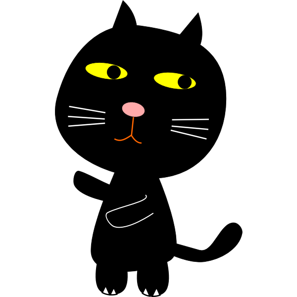 Black cat and Moon vector clip art | Free SVG