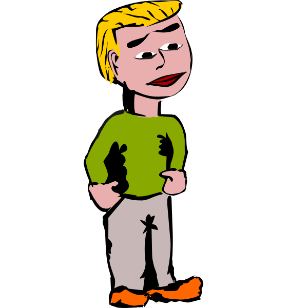 Vector image of blonde man with clean cut hair
