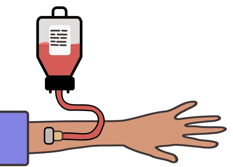 Blood Donation Cartoon Illustration
