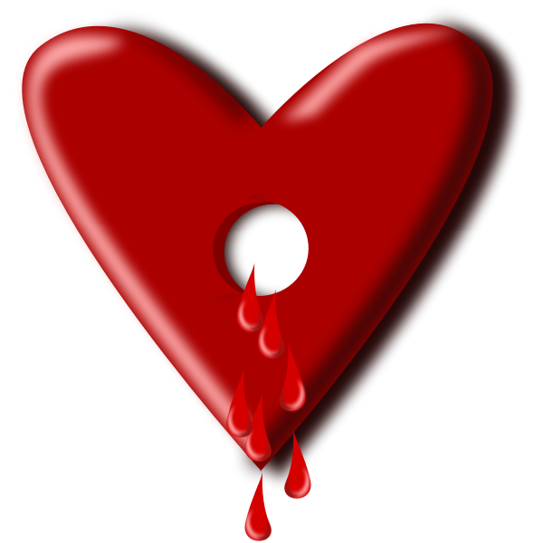 Hollow bleeding heart vector image | Free SVG