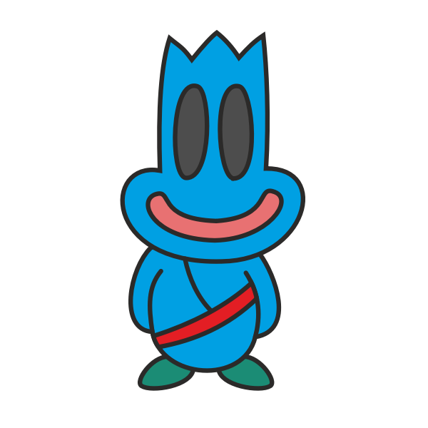 Blue monster drawing | Free SVG