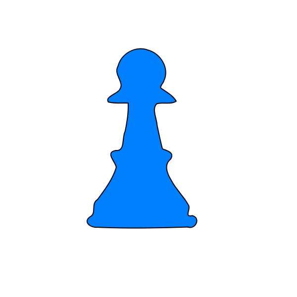 Blue pawn chess piece