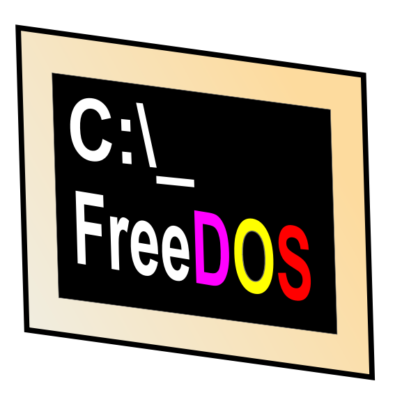 Free DOS icon vector image