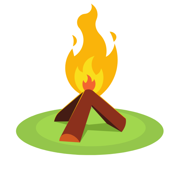 Bonfire burning