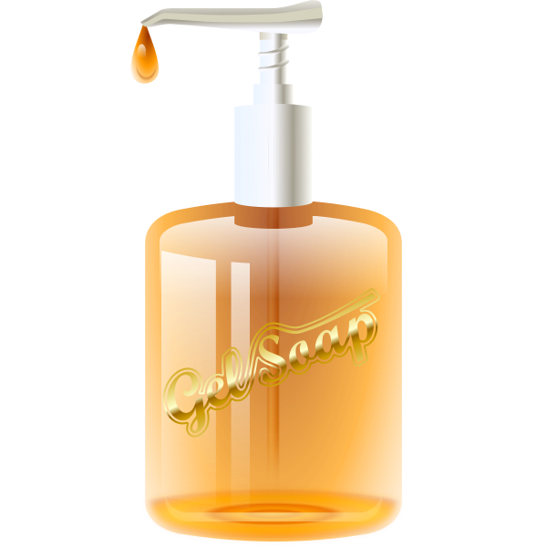 Vector image of gel soap dispenser