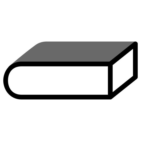 Book with thick outline
