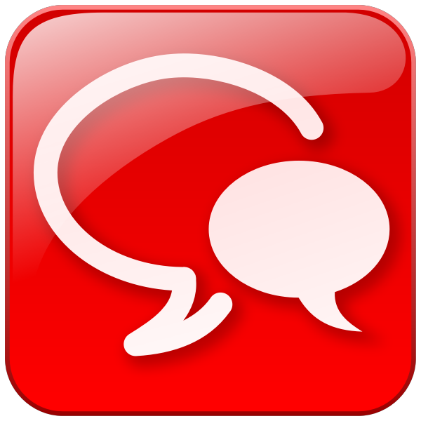 Chat symbol red icon