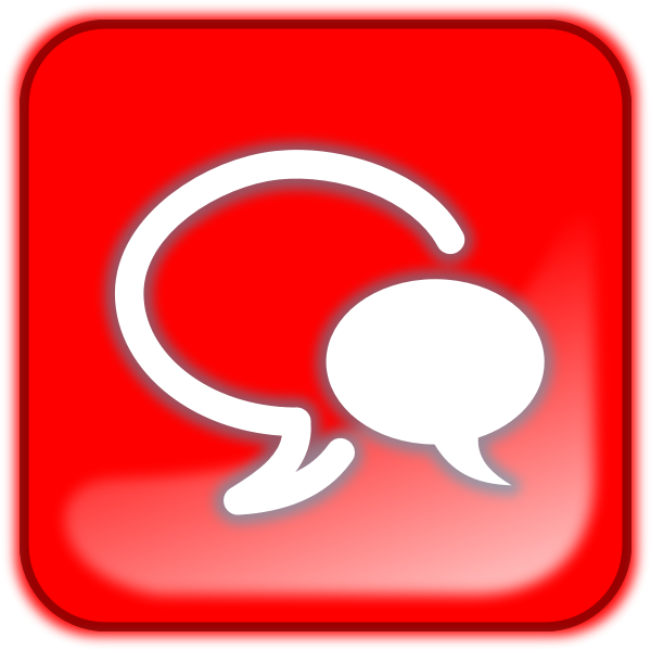 Red talking symbol