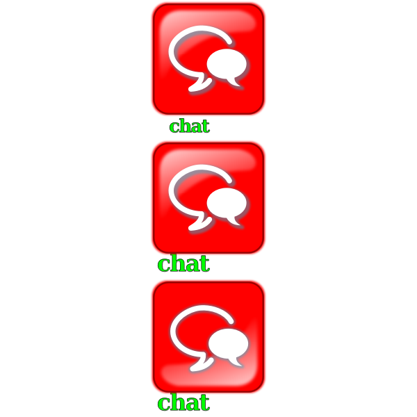 Chat icon in red color