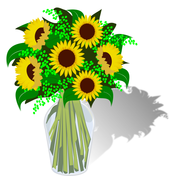 Bouquet Of Sunflowers Free Svg