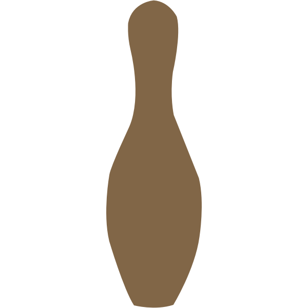 Brown bowling pin vector image