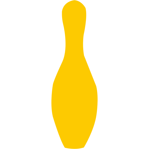 Yellow bowling pin vector illustration
