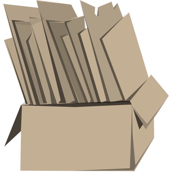 Vector Illustration Of Cardboard Box Full Of Cardboard Free Svg 