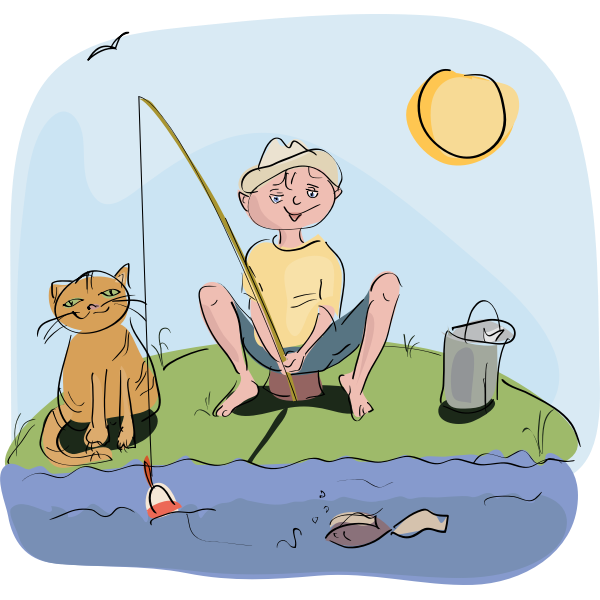 Free Free 338 Man And Boy Fishing Svg SVG PNG EPS DXF File